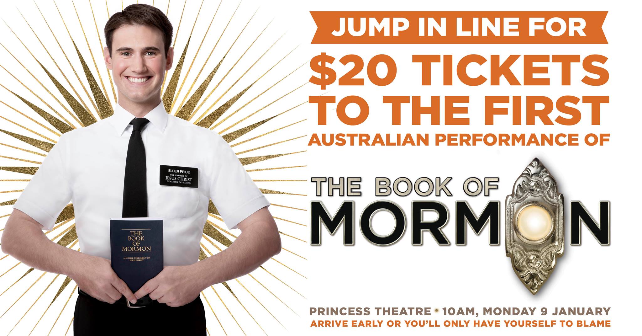 Here's how you can get 20 tickets for The Book of Mormon Ticketmaster AU