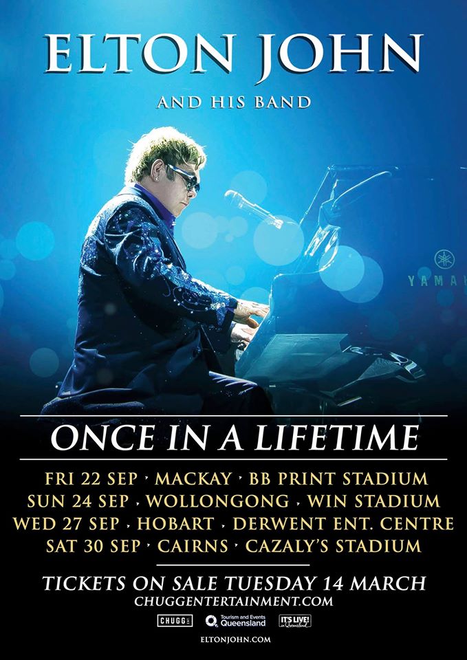 Prepare for Elton John tickets in Wollongong & Tasssie Ticketmaster AU