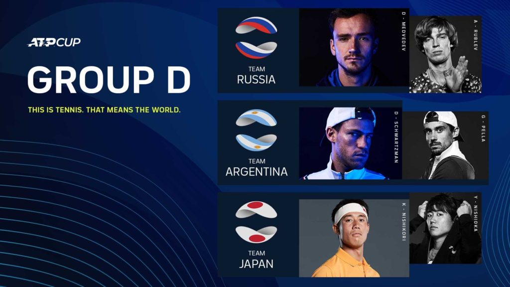 Group D ATP Cup 2021 – russia, argentina, japan
