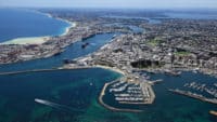 perth summer staycation lead – Aerial view of Fremantle