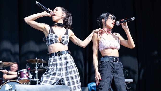 the veronicas onstage