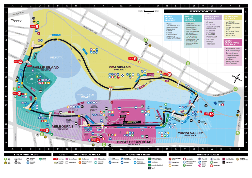 Formula 1 Australian Grand Prix albert park grand prix circuit map